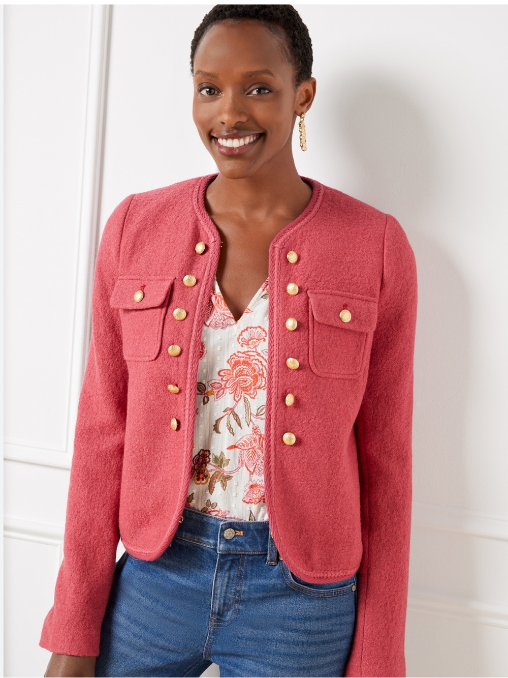 Talbots Berkshire Wool Blend Crop Jacket
